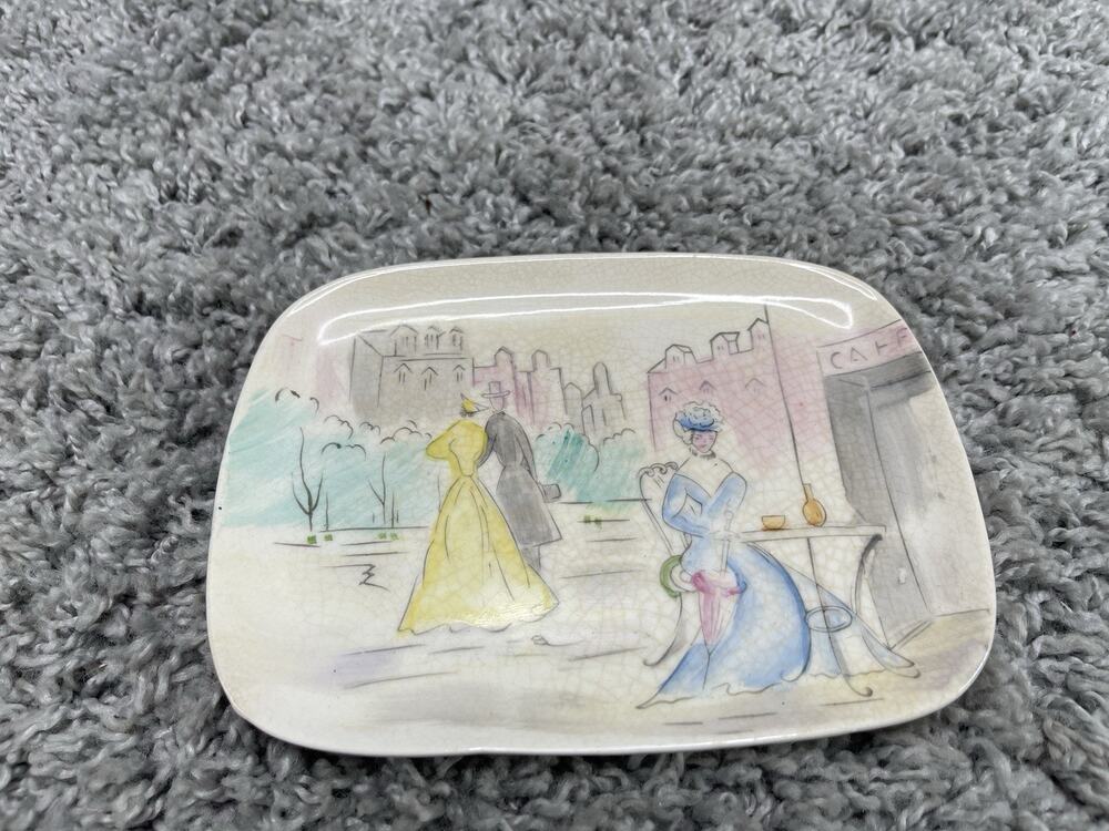Vintage UCAGCO Ceramic Decorative Plate Made In Japan 7"W x 5"H Trinket Home